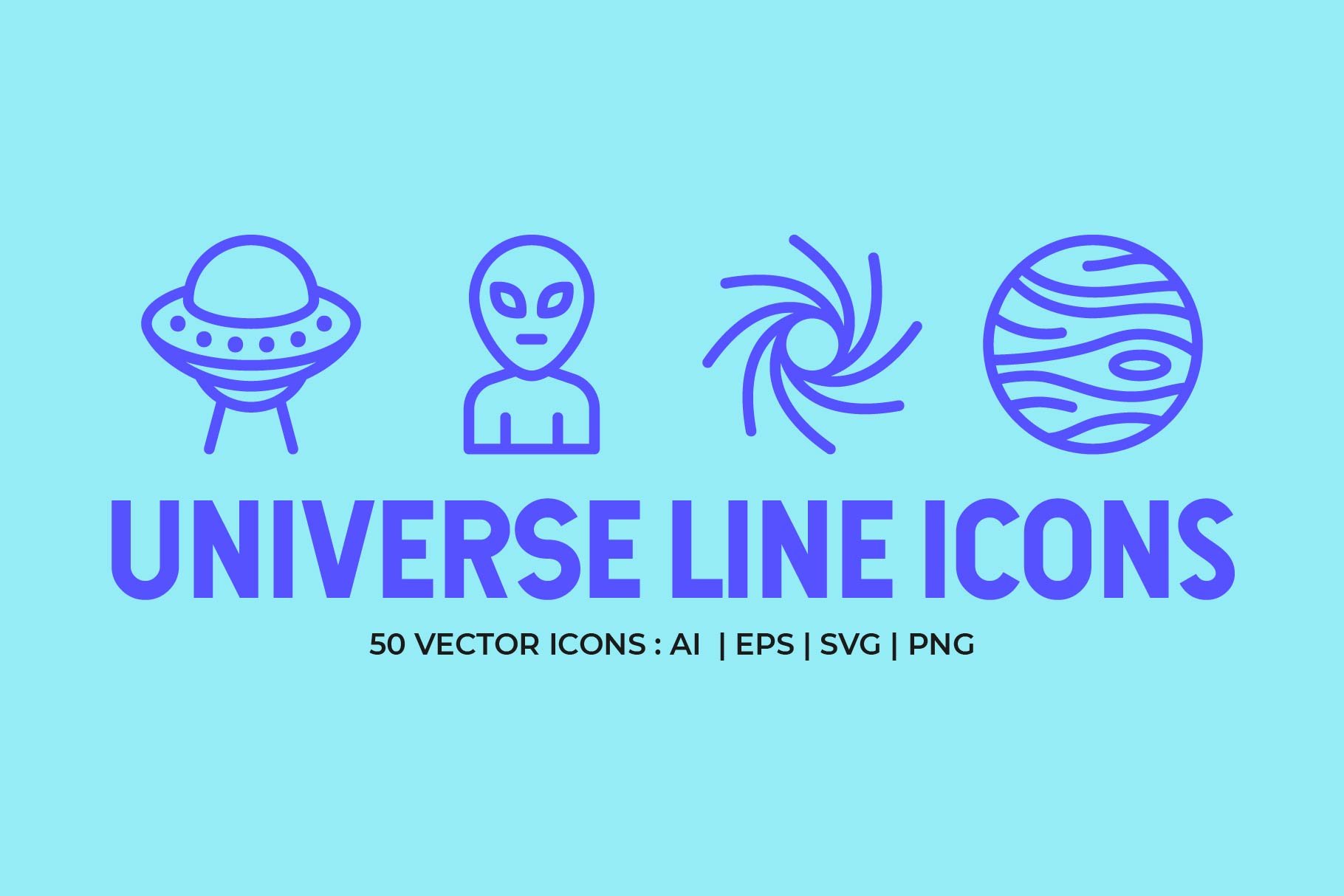Universe Line Icons cover image.