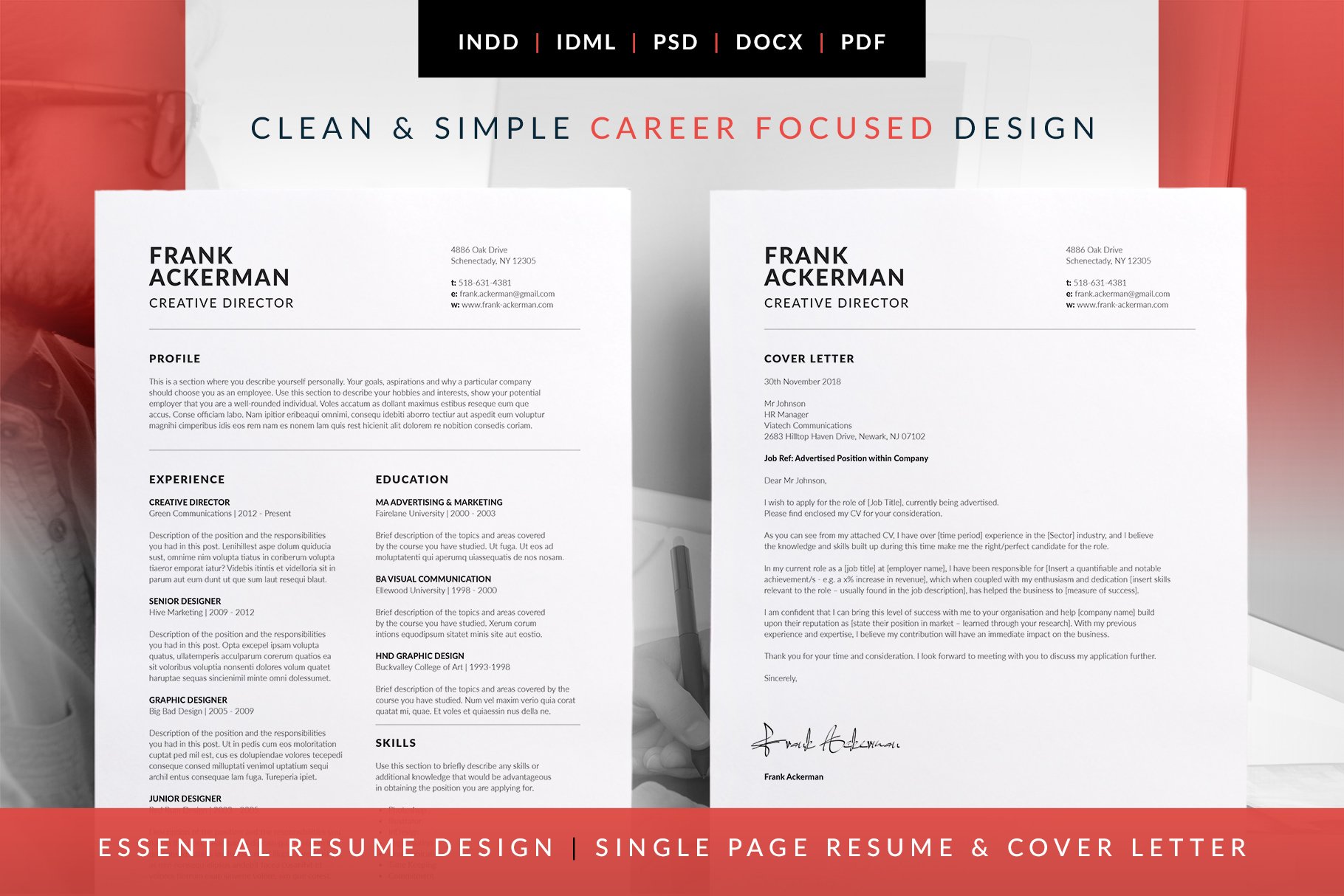 Essential Resume - Frank preview image.