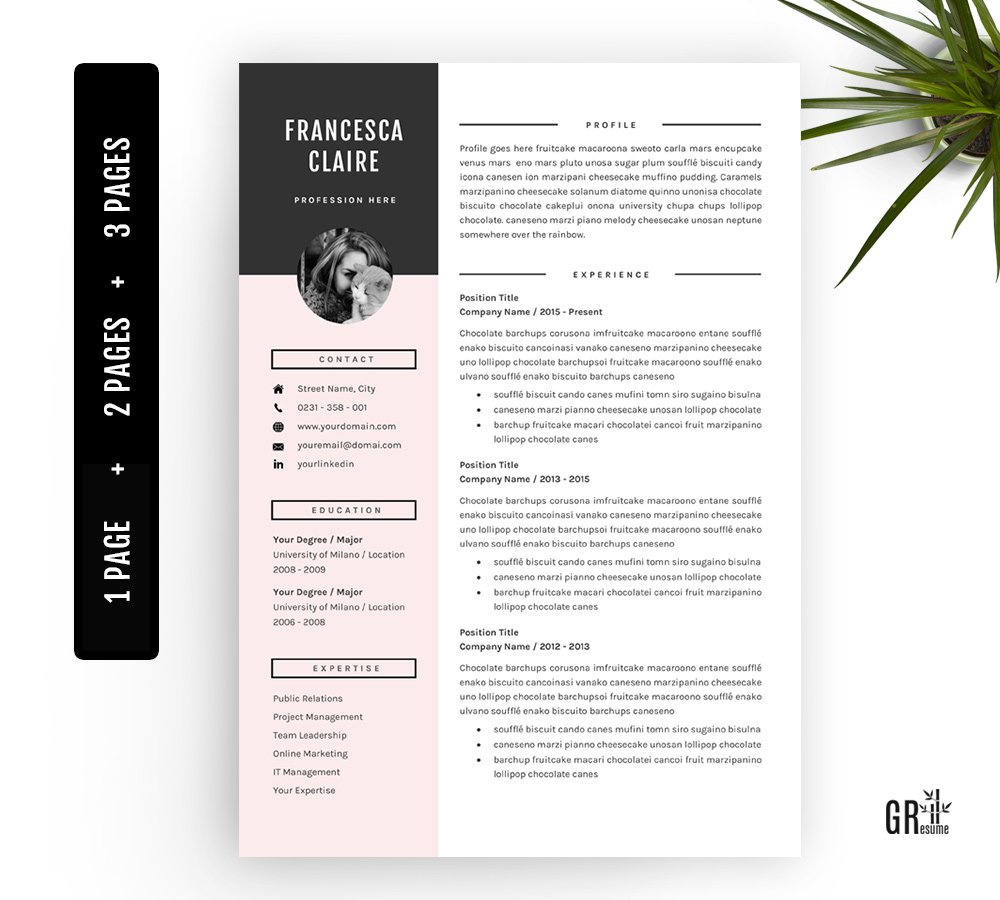 3 Pages Resume Template - Sale preview image.