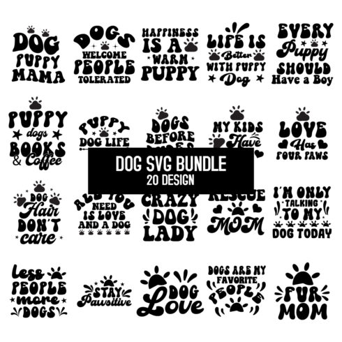 Dog SVG Bundle cover image.