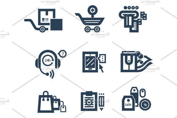 Collection of Shopping Icons cover image.