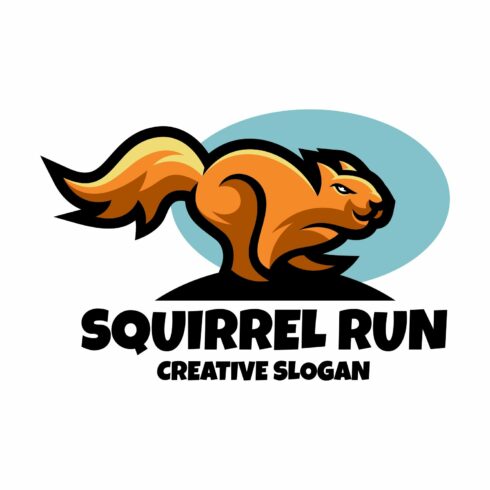 Squirrel Run Creative Logo Template cover image.