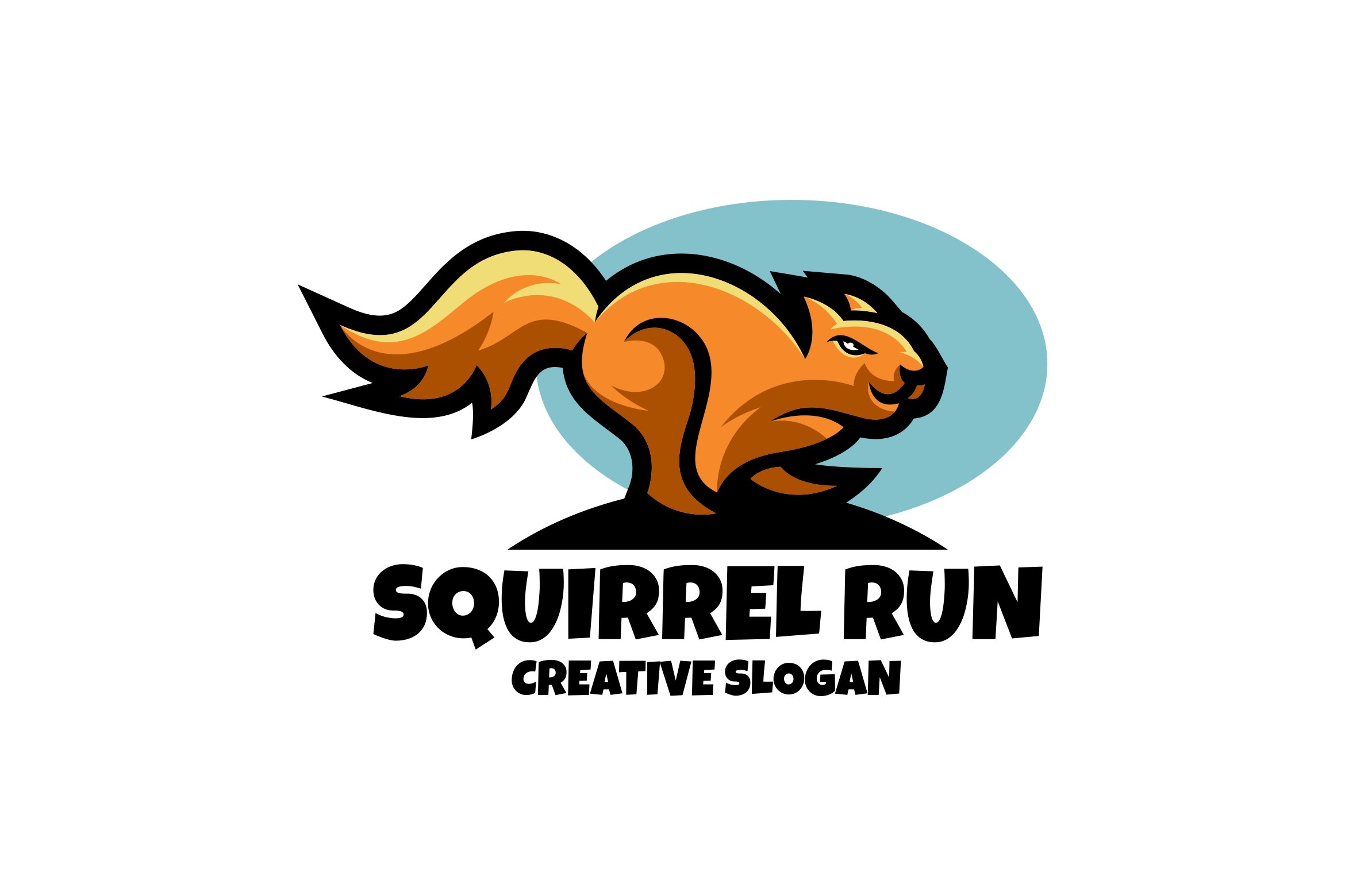 Squirrel Run Creative Logo Template cover image.