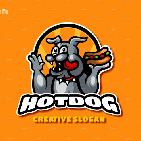 Bulldog Cartoon Logo Template cover image.