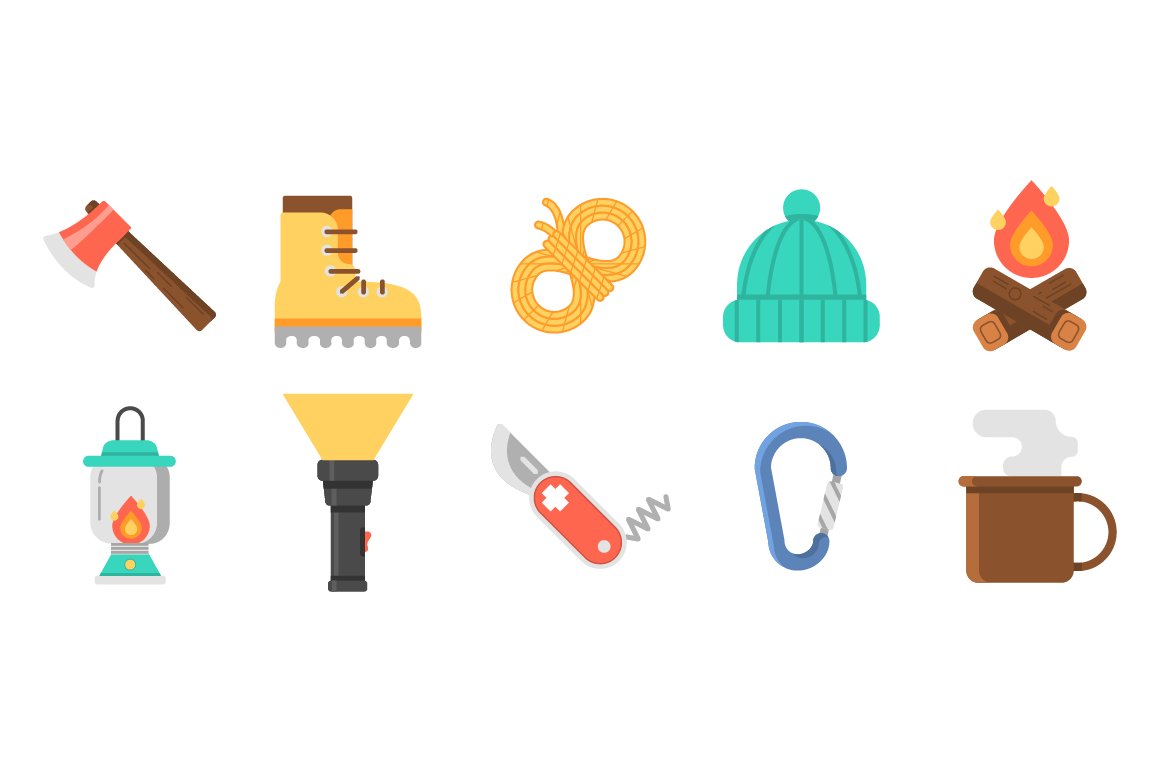 101 Travel Flat Icons preview image.