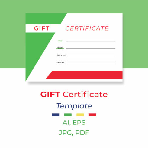 Gift Certificate Template cover image.