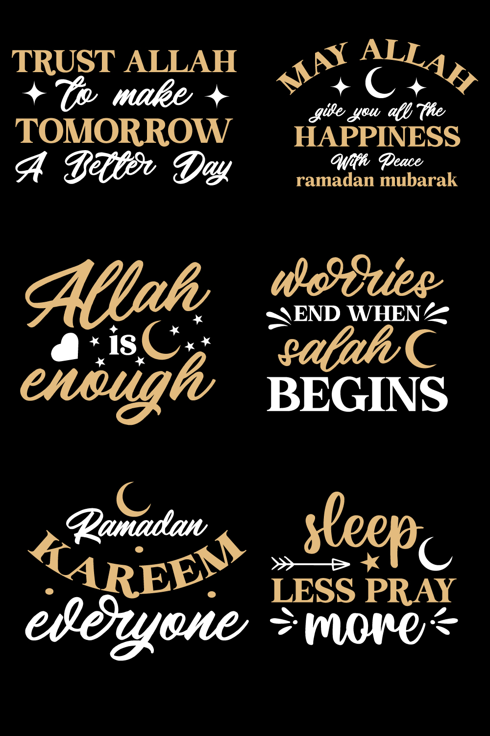 Ramadan svg bundle pinterest preview image.