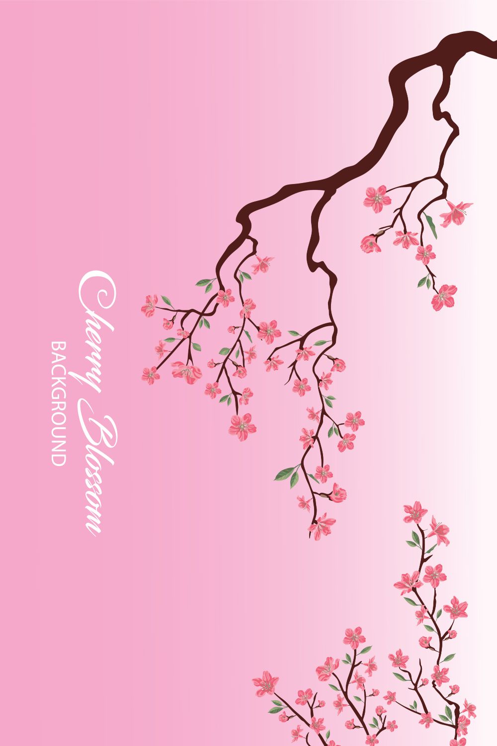 Cherry blossom Illustration pinterest preview image.