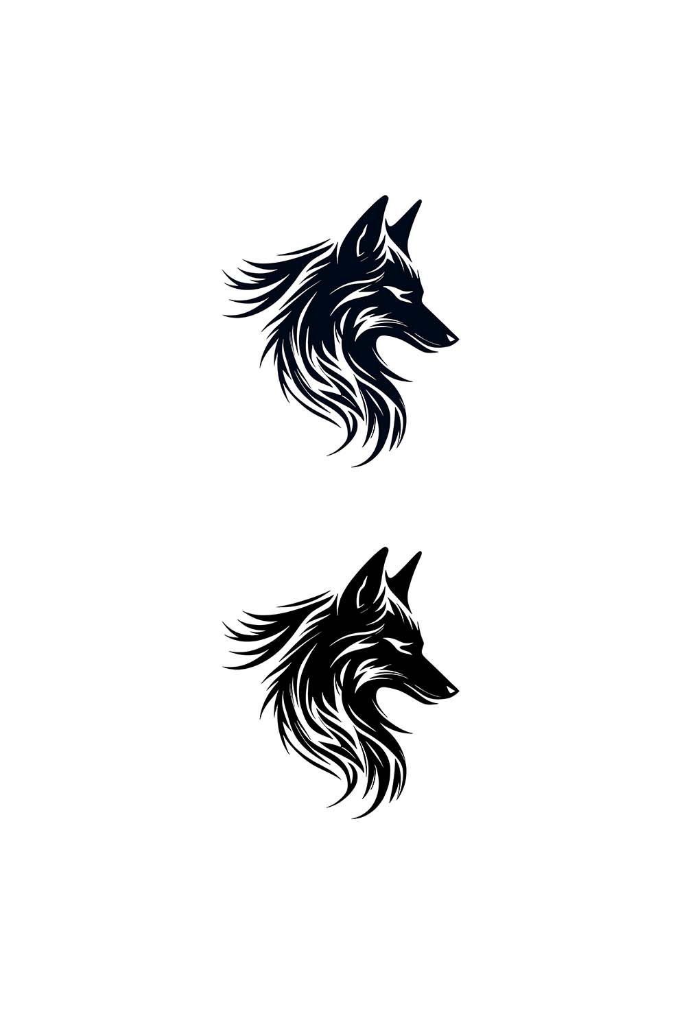 Wolf Logo illustration pinterest preview image.