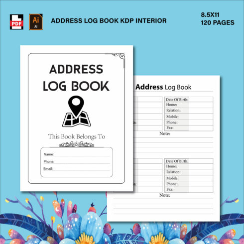 Address Logbook - KDP Interior cover image.