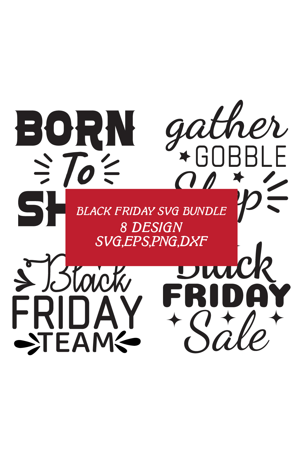 black friday svg bundle pinterest preview image.