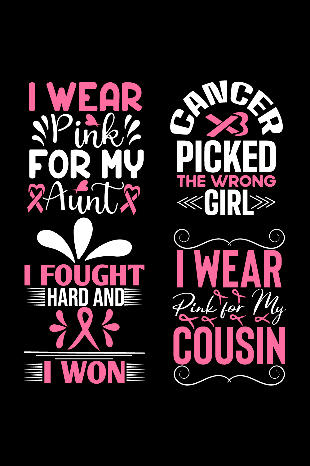 breast cancer svg bundle pinterest preview image.