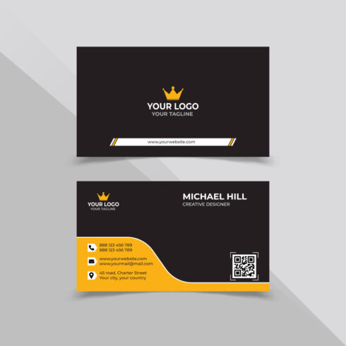 Corporate And Modern Business Card Design Template cover image.