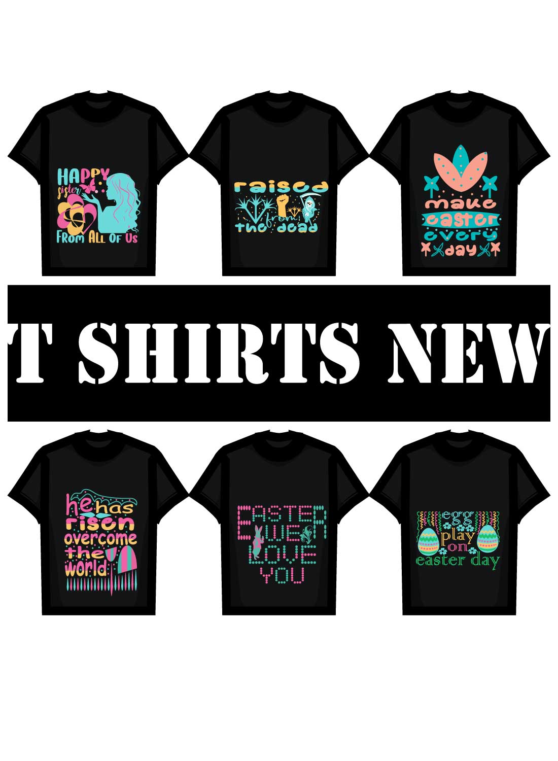 Group of t shirts that say it shirts new.