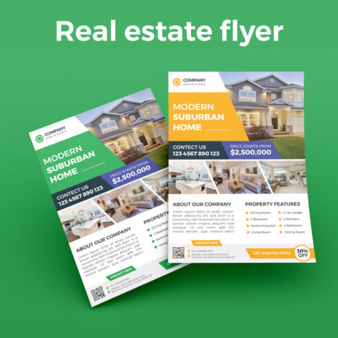 Real estate flyer cover image.