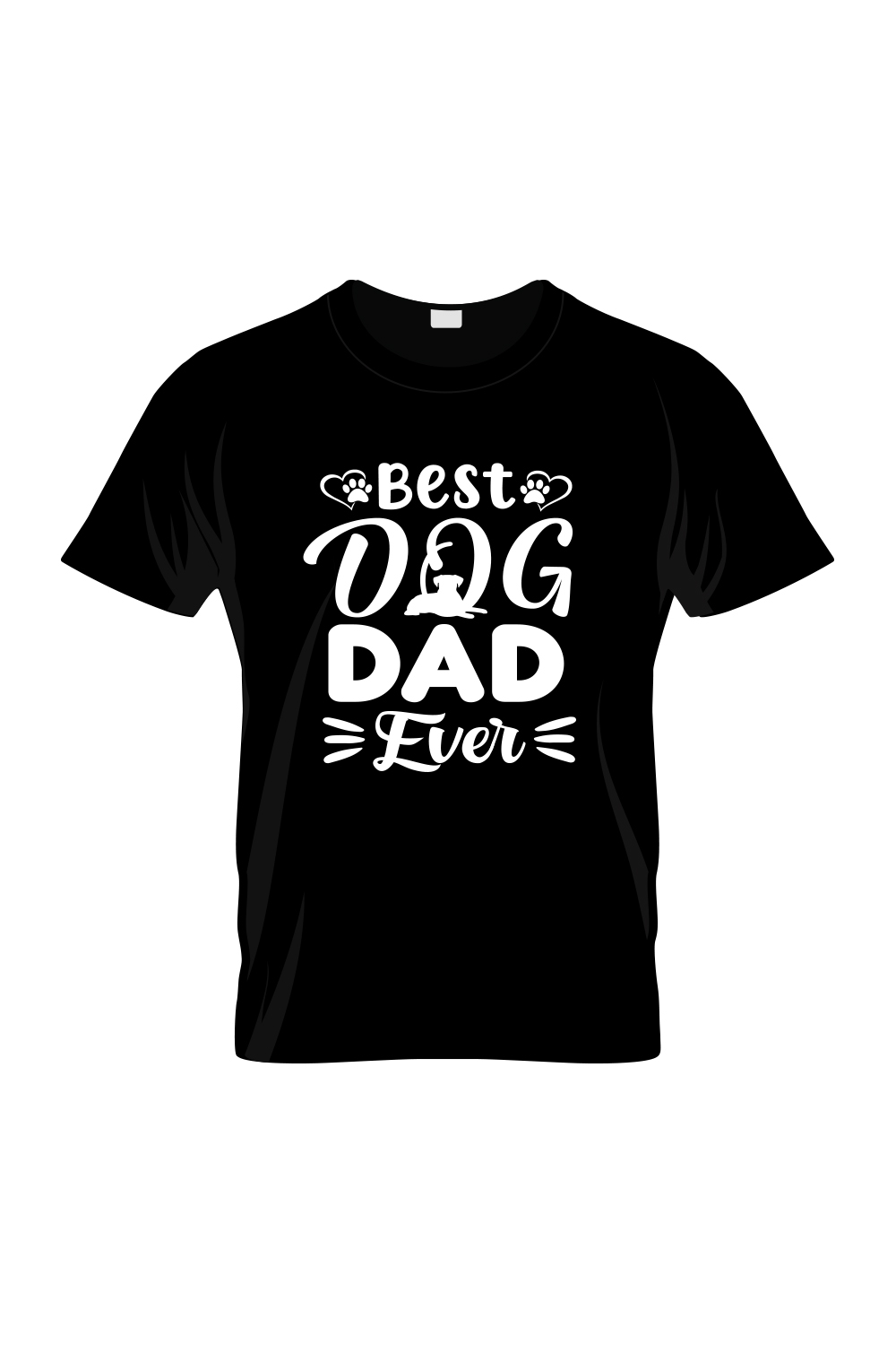 Best Dog Dad Ever T-shirt design pinterest preview image.