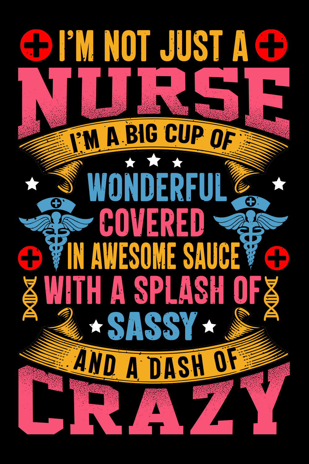 best selling nurse t-shirt Design pinterest preview image.