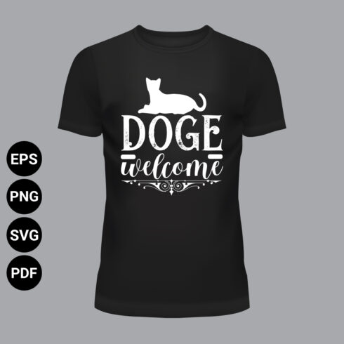Doge Welcome T-shirt design cover image.