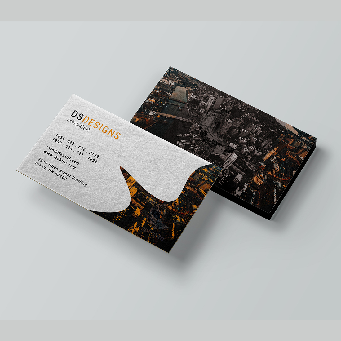 Real estate business card design cover image.