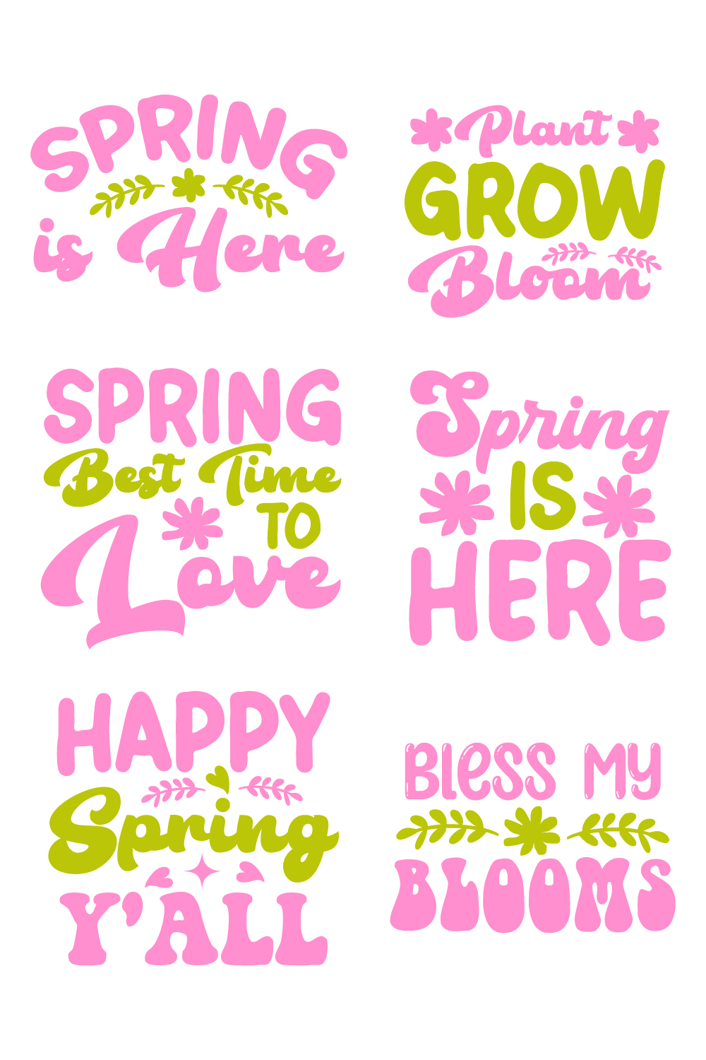 spring svg bundle pinterest preview image.