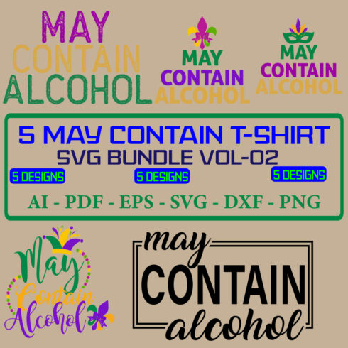 5 May Contain SVG Bundle Vol 02 cover image.