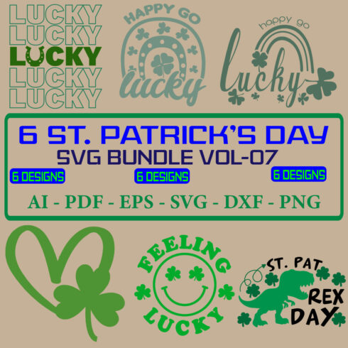 6 St Patrick’s Day SVG Bundle Vol 07 cover image.