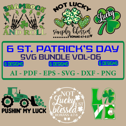 6 St Patrick’s Day SVG Bundle Vol 06 cover image.