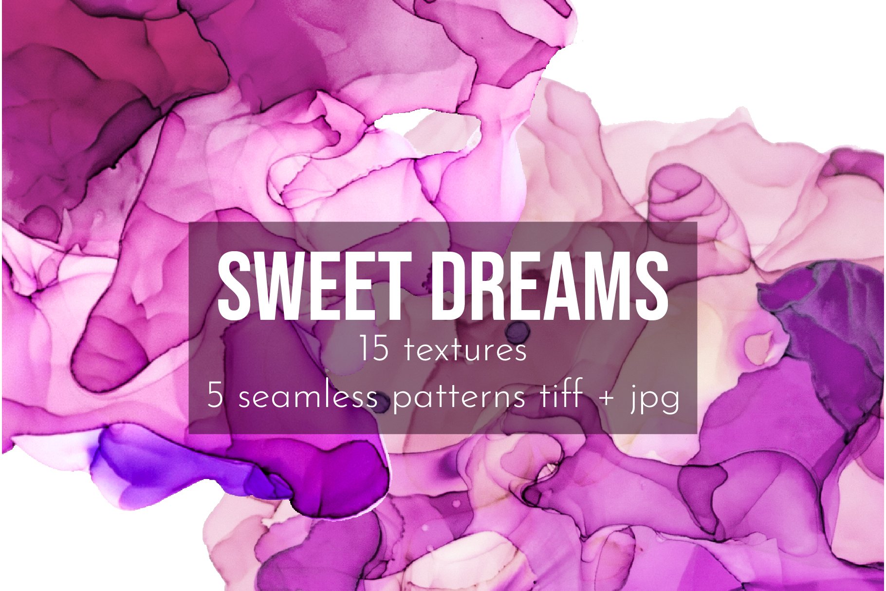 Purple & Pink Alcohol Ink Textures cover image.