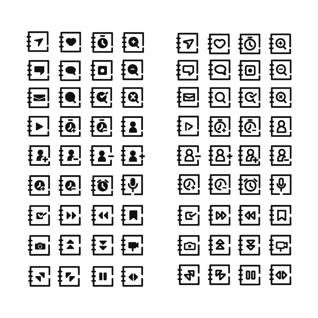 Black and white image of a set of symbols.