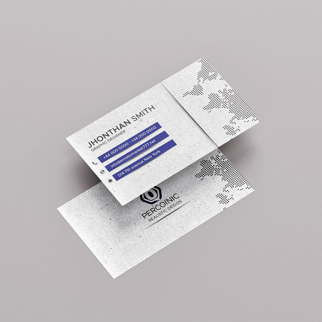 Minimal Business Card Design Template preview image.