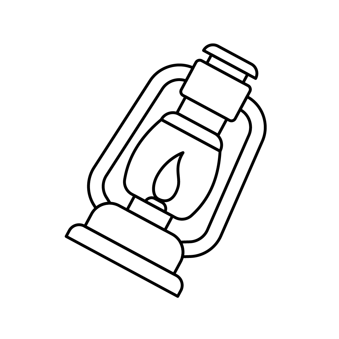 Black and white drawing of a microscope.