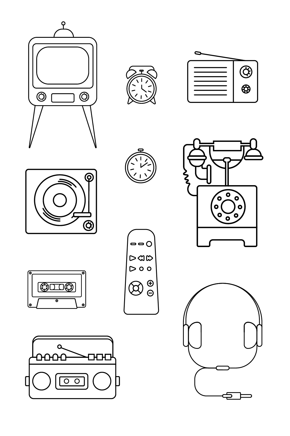 electronic icon, paper, people, clock for your web, app, or business pinterest preview image.