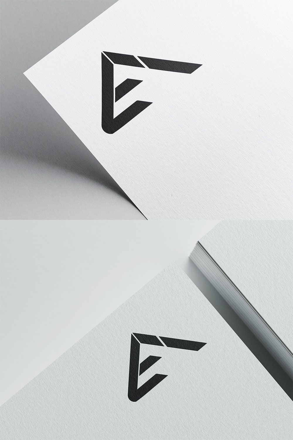 Letter "EA" Logo Design pinterest preview image.