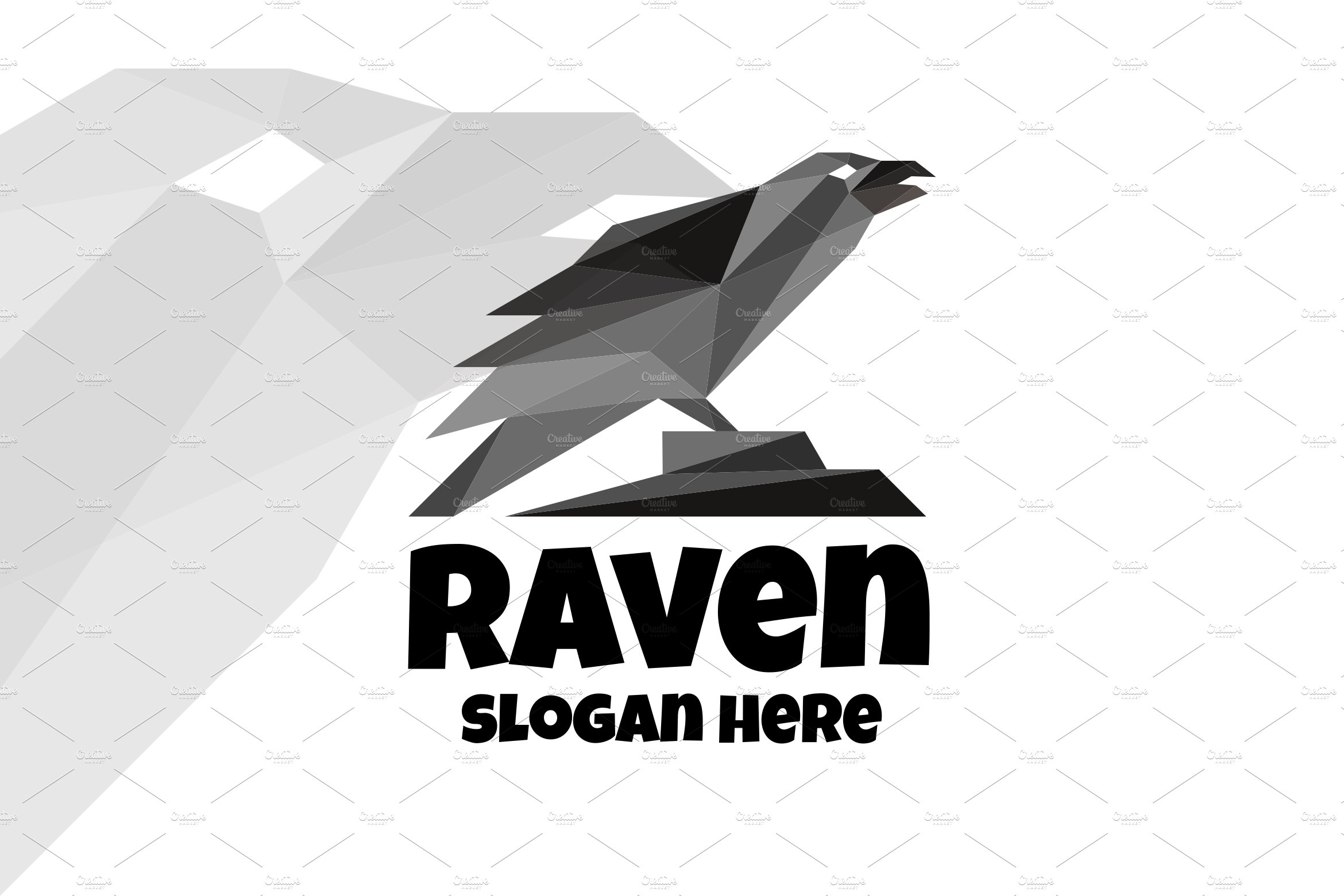 Raven Logo, Geometric Shape Bird cover image.