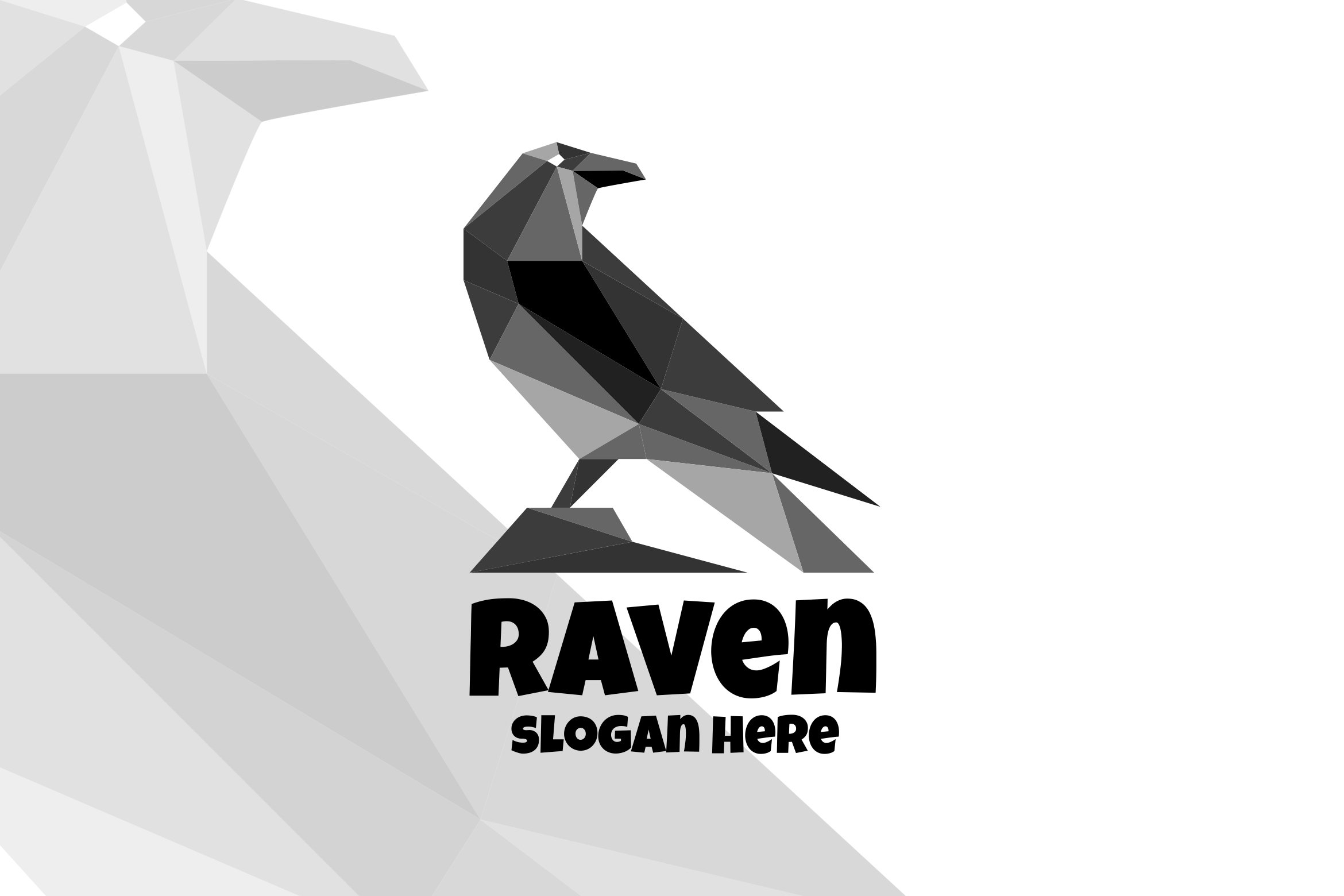 Raven Geometric Polygonal Logo cover image.