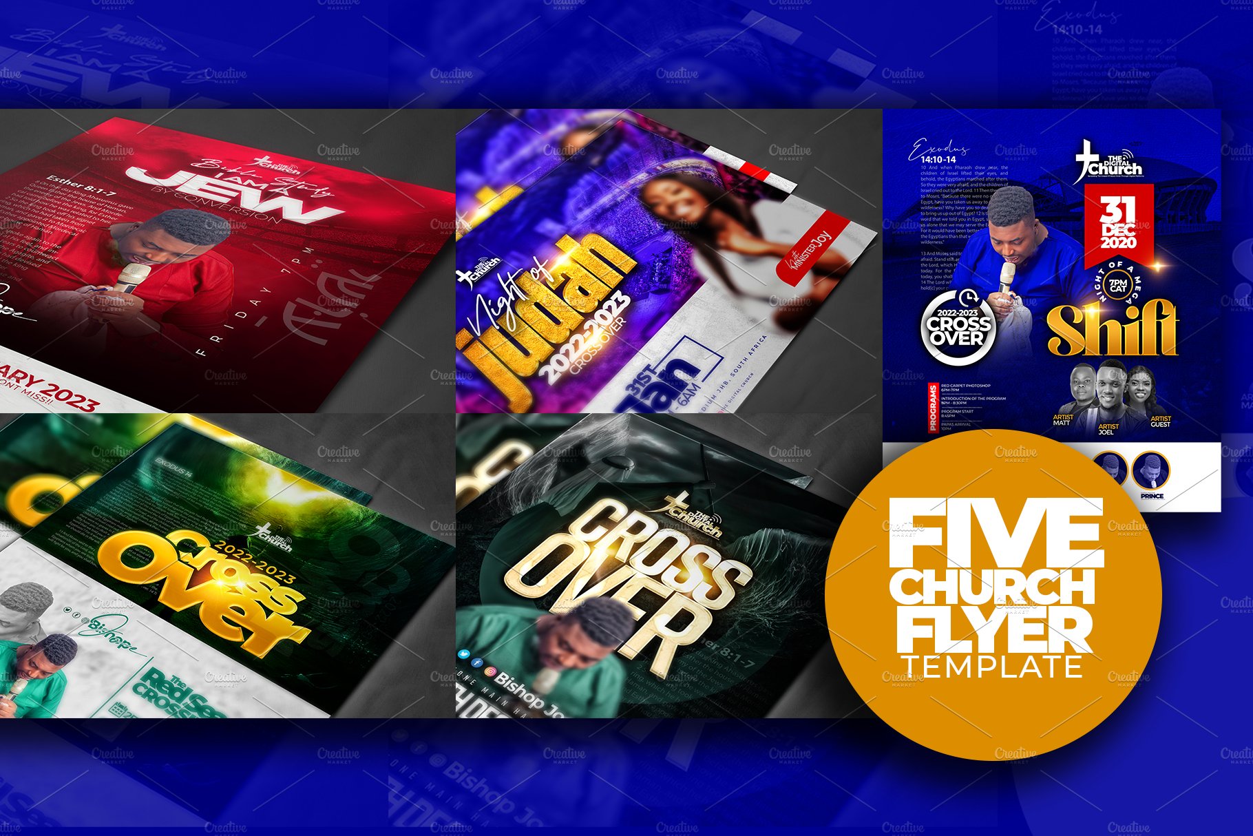 Church flyer template bundle cover image.