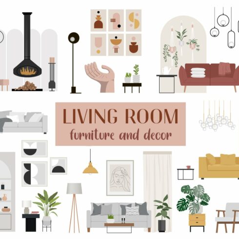 Living room Clip. Furniture & decor cover image.