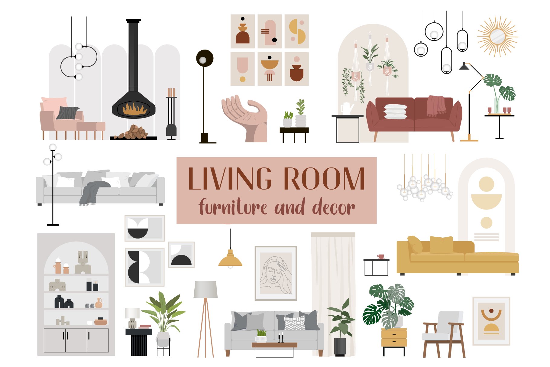 Living room Clip. Furniture & decor cover image.