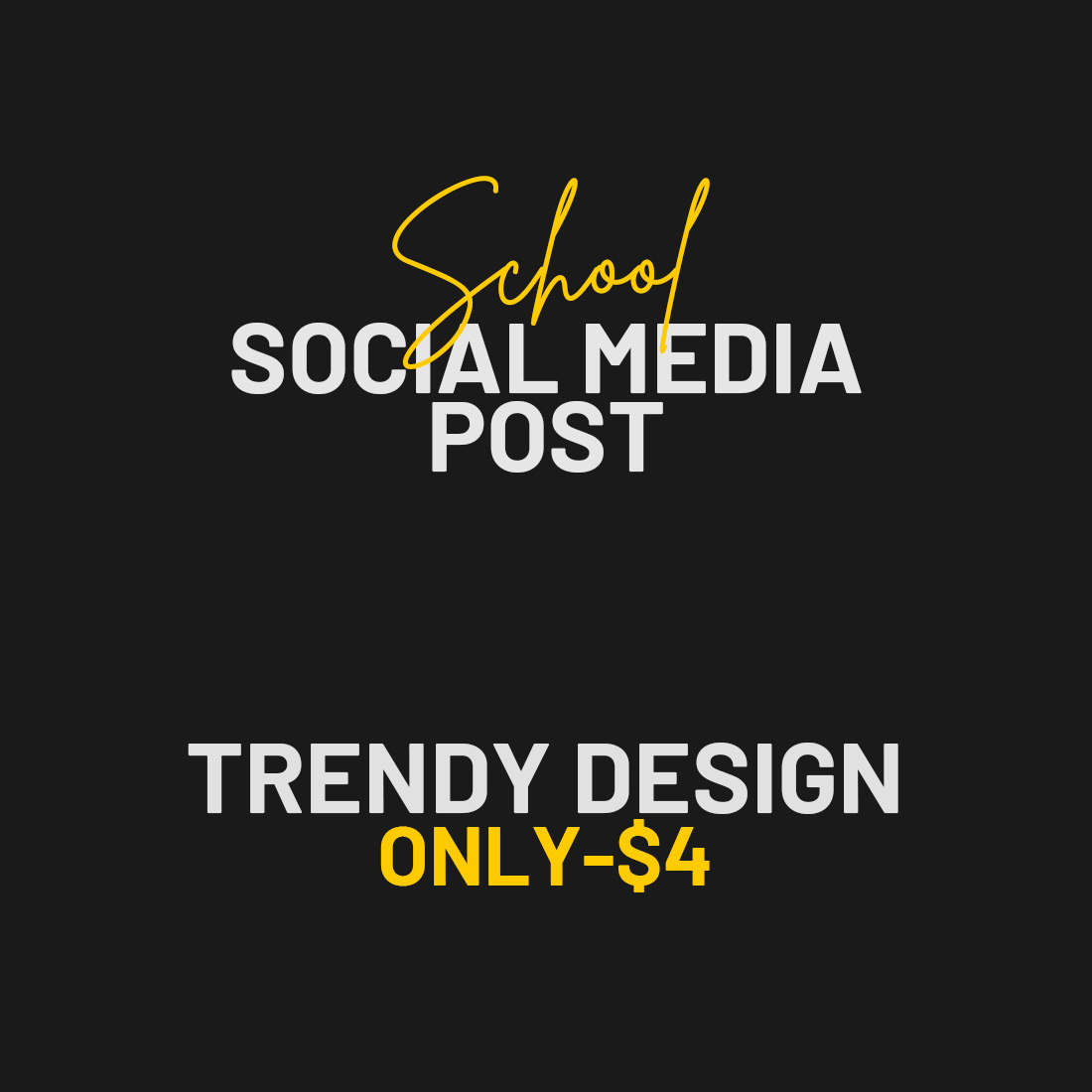 Trendy School education admission social media post and Square flyer template only-$4 preview image.