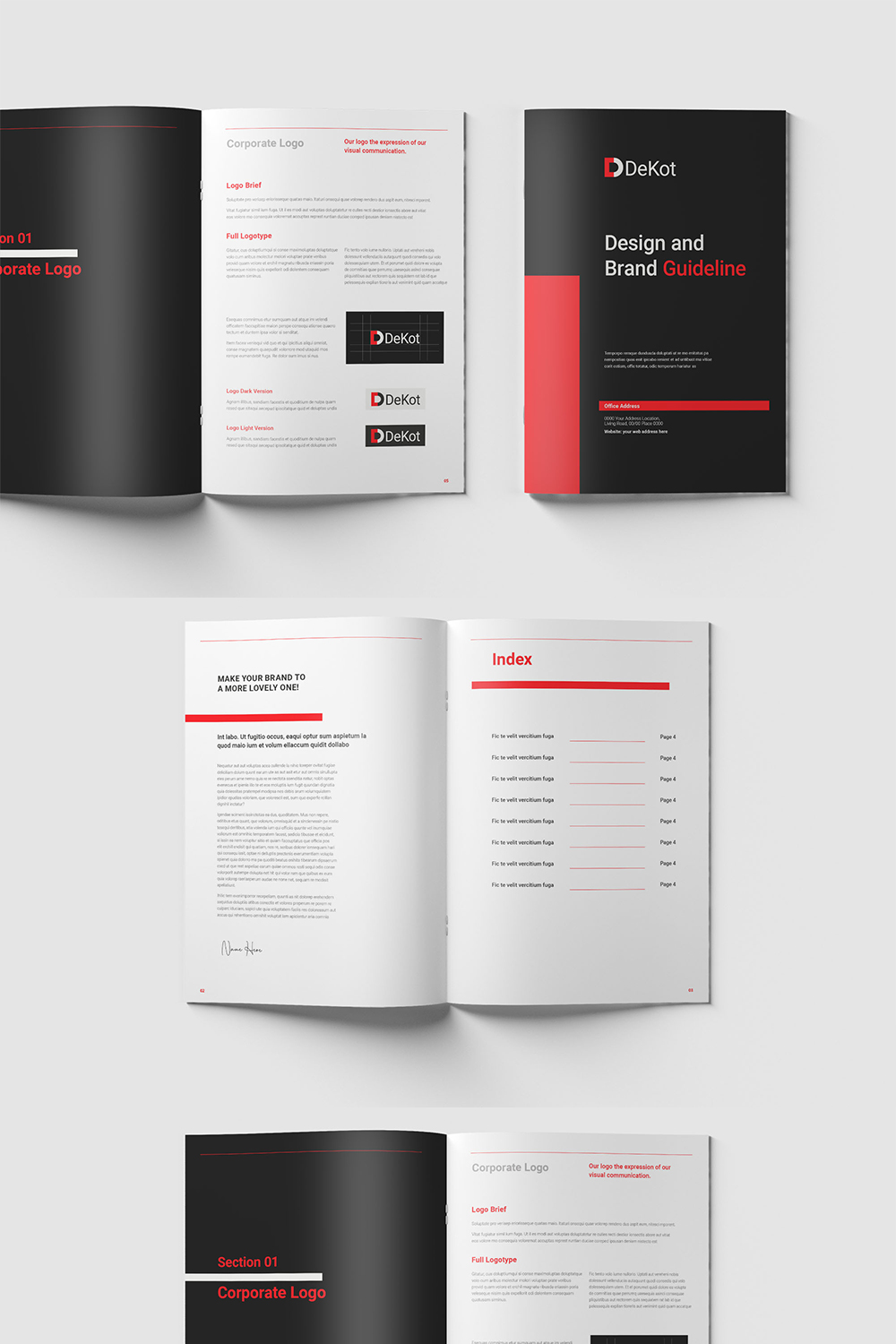 Brand Manual & Design Guidelines pinterest preview image.