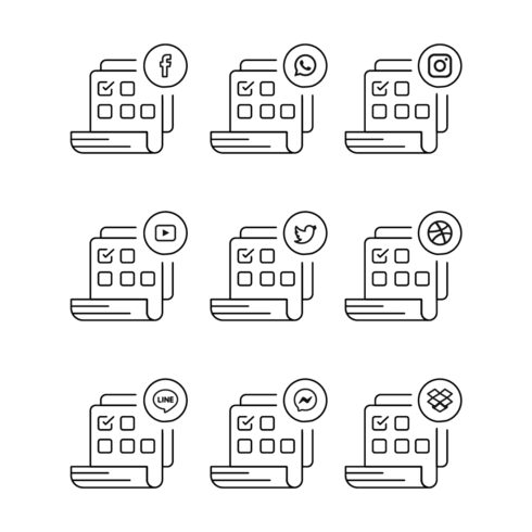 paper,social media icon, flat illustration icon for your app or web cover image.