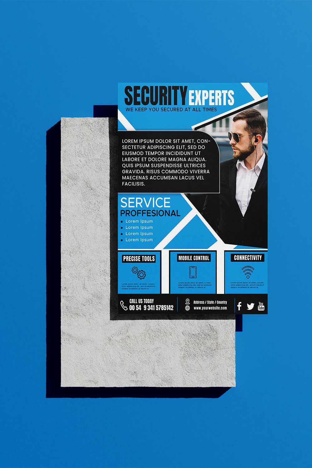 Security Flyer Design pinterest preview image.