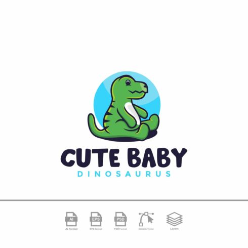 Baby dinosaur logo cover image.