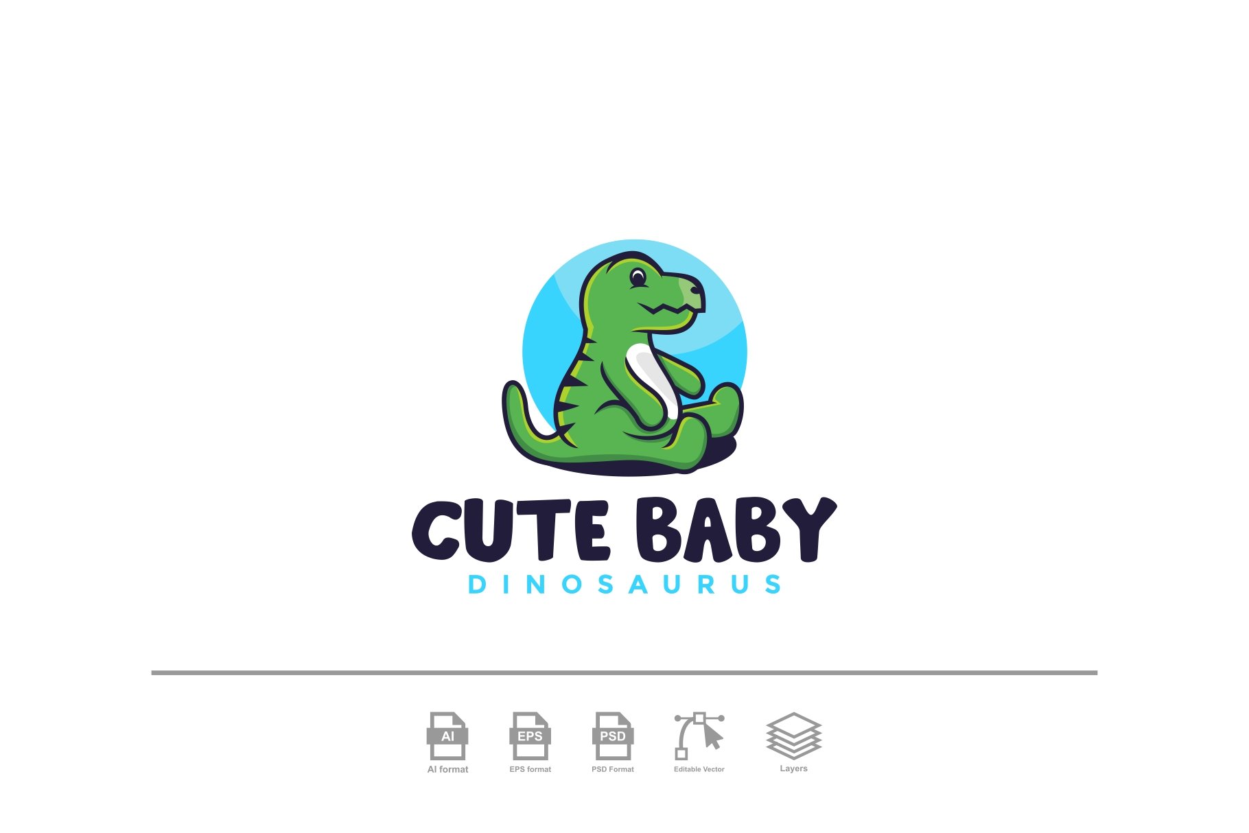 Baby dinosaur logo cover image.