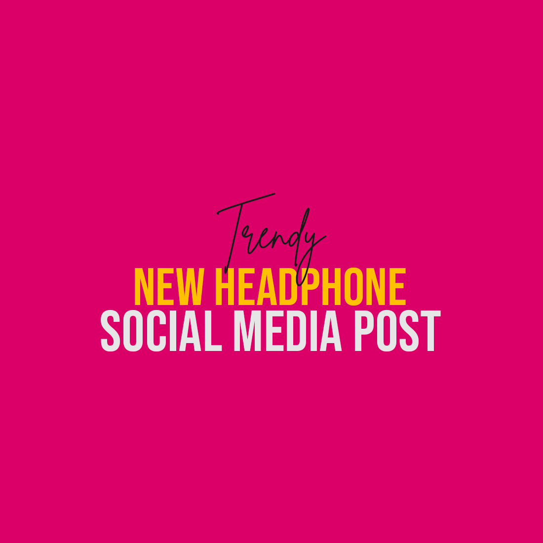 New headphone social media templates or web banner- only $4 preview image.