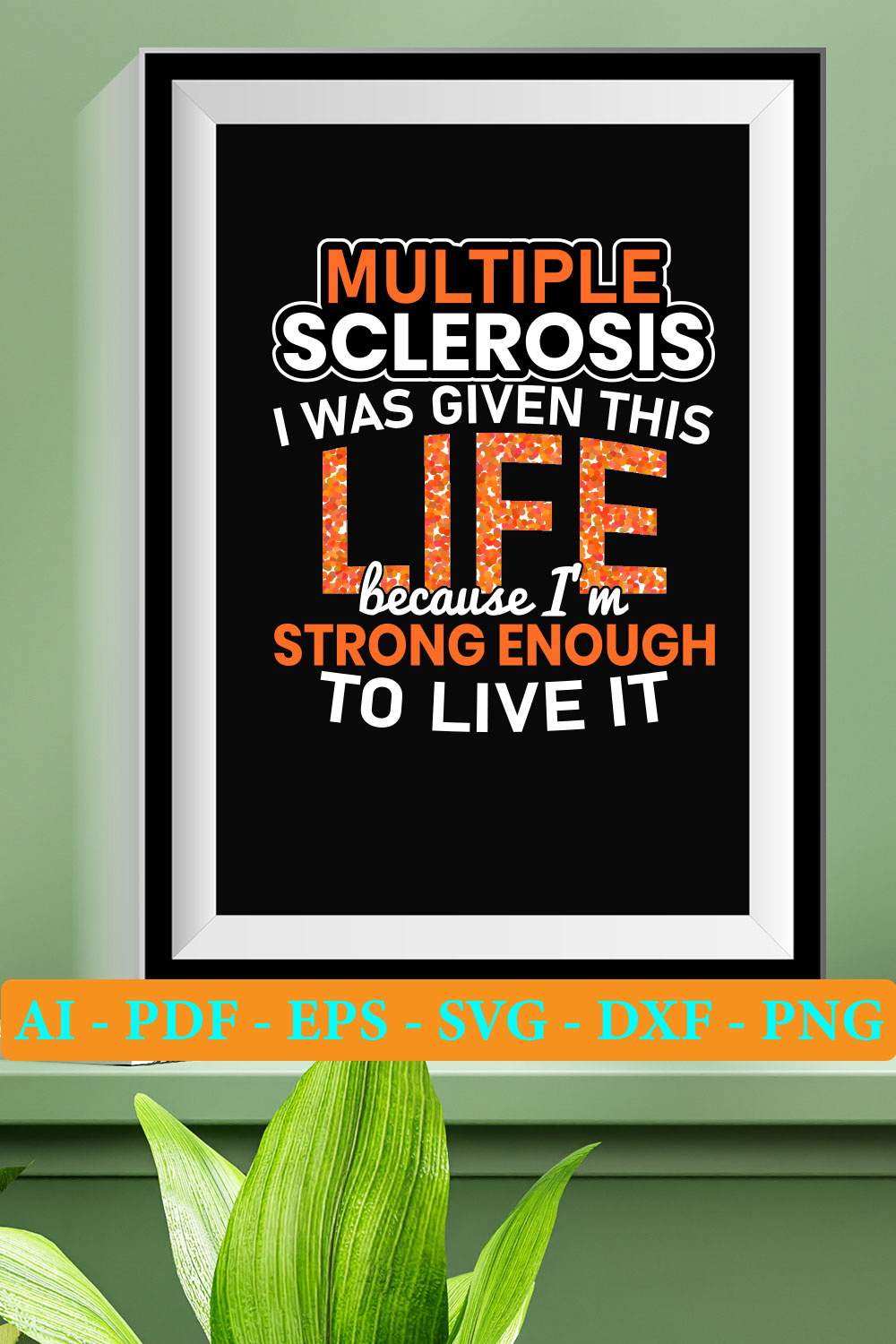 7 Multiple Sclerosis Awareness SVG Bundle Vol 02 pinterest preview image.