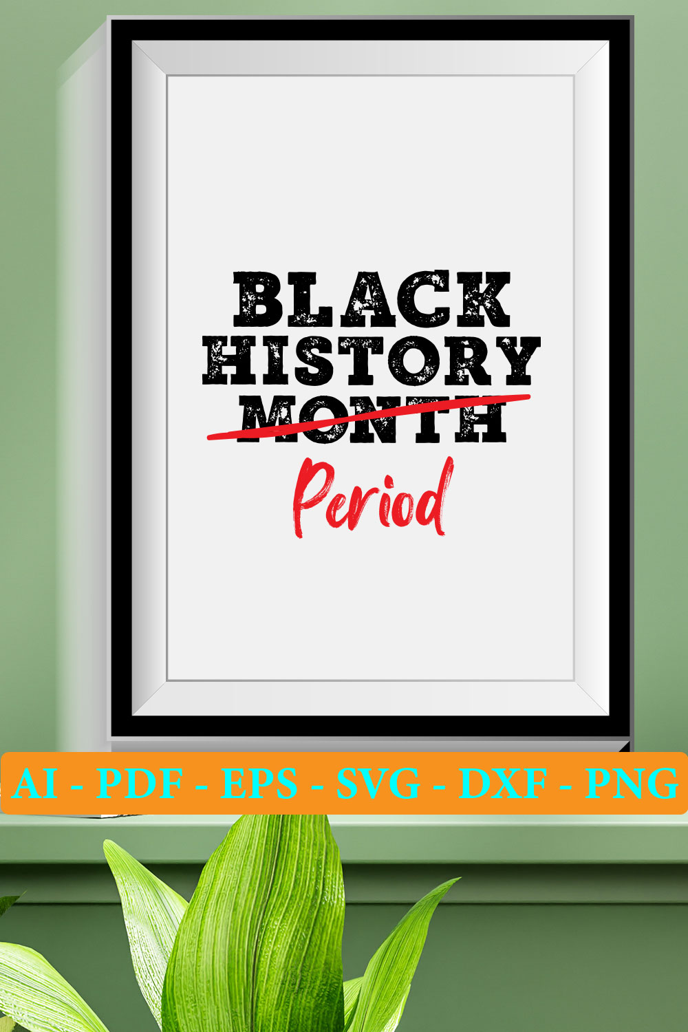 6 Black History Month SVG Bundle Vol 03 pinterest preview image.