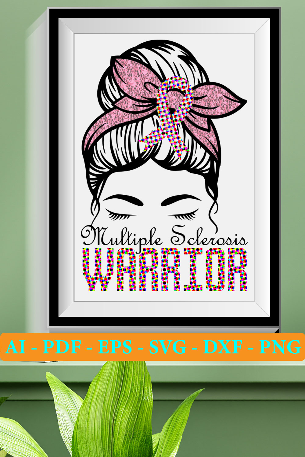 5 Multiple Sclerosis Awareness SVG Bundle Vol 03 pinterest preview image.