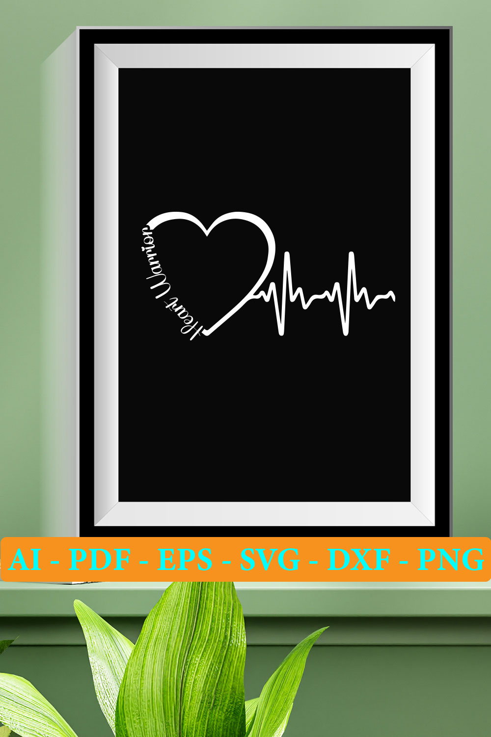 5 Heart Disease Awareness SVG Bundle Vol 02 pinterest preview image.