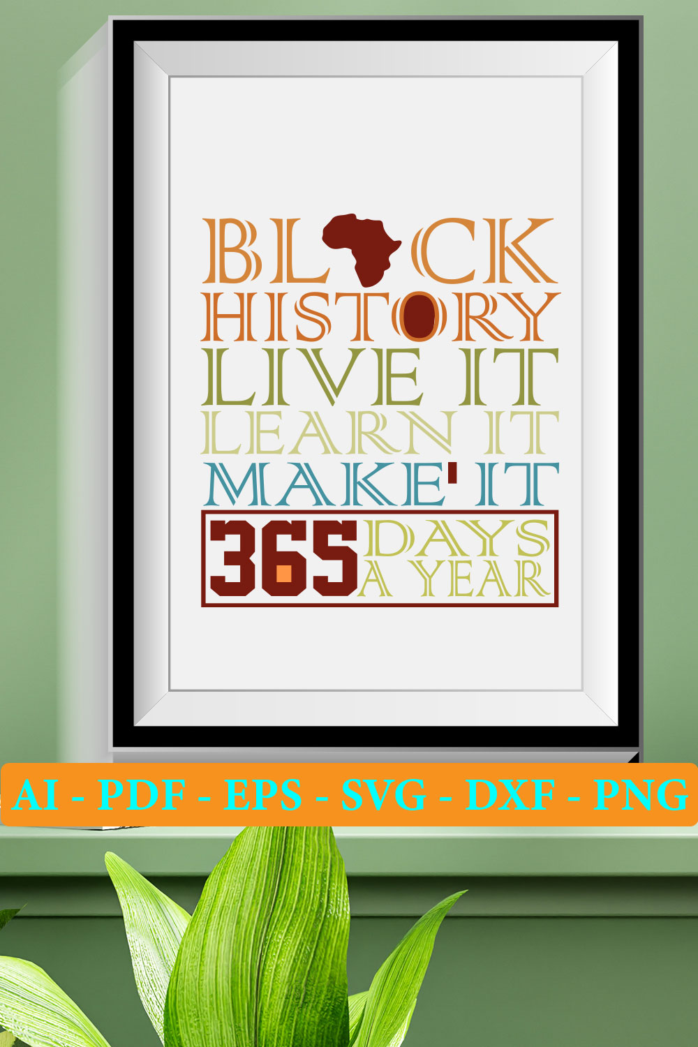 6 Black History Month SVG Bundle Vol 02 pinterest preview image.